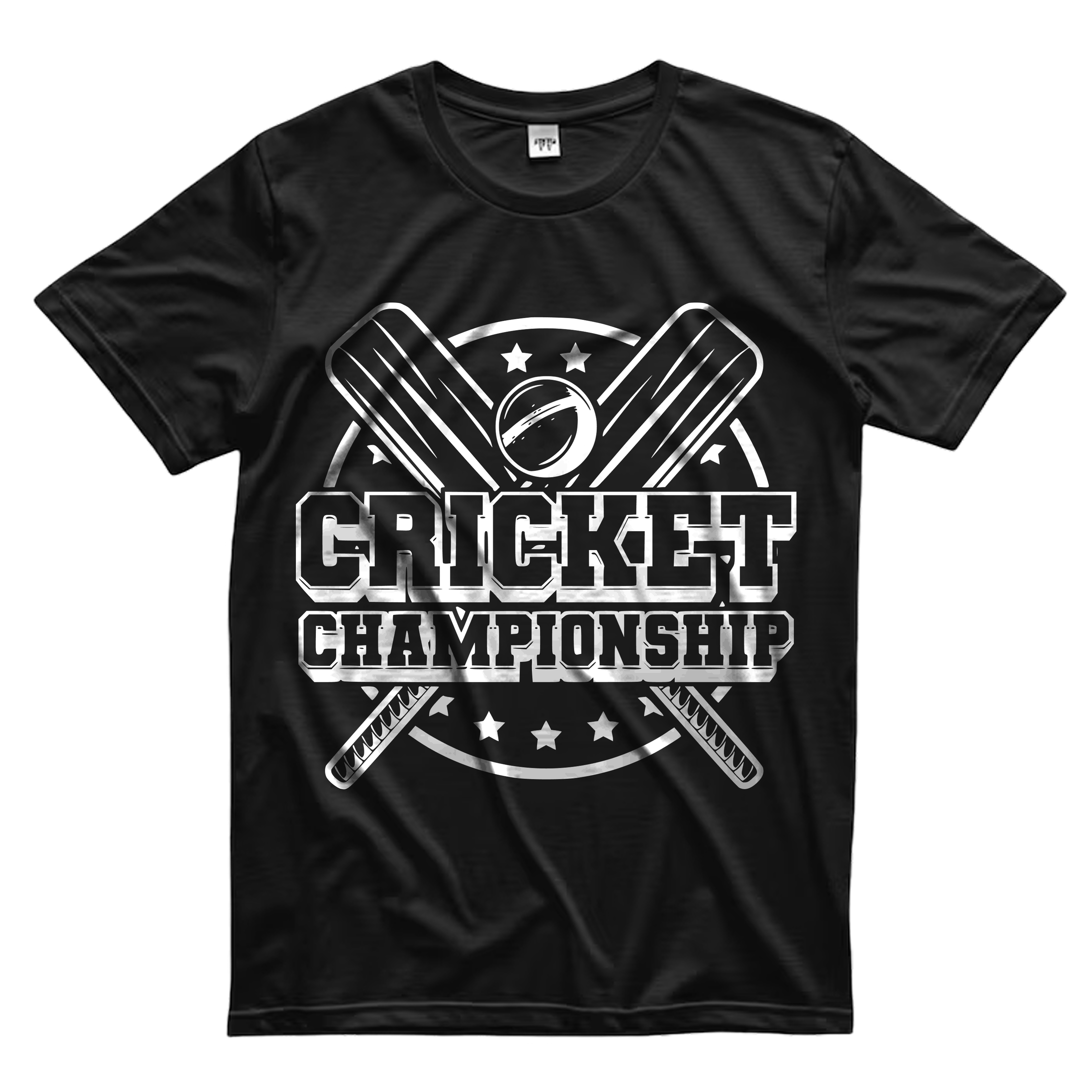 Cricket Champion | black oversized T-shirt