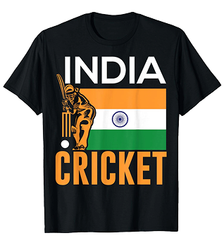 India Cricket  | Oversized Unisex Cotton Black T-Shirt